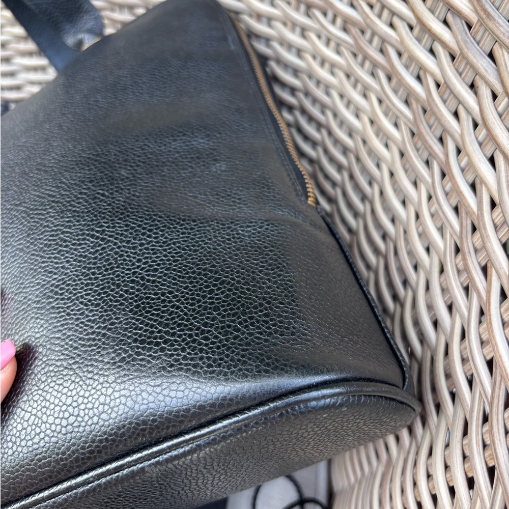 Authentic CHANEL DOME timeless CC double zipper black caviar tote - Picture 10 of 16